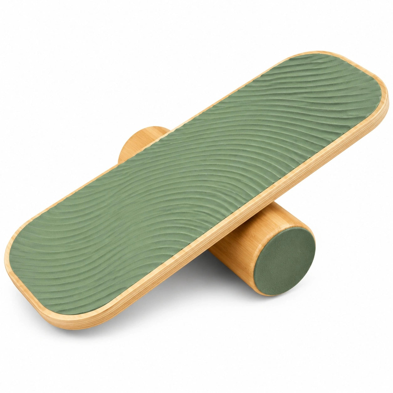 Balanceboard aus Holz mit Rutschfester Oberfläche, Grün, 75x30cm