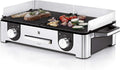 WMF Lono Master-Grill, 50 × 28 cm, 2400 W, LED-Beleuchtung, edelstahl matt, 2 getrennt regulierbare Grillflächen, 2.400 Watt