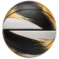 Basketball für Outdoor und Halle in Schwarz/Weiß/Gold