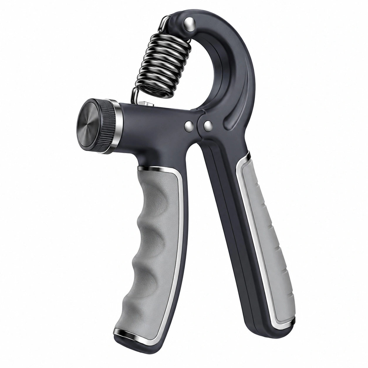 Verstellbarer Handtrainer für Unterarm- und Handmuskulatur Stärkung, Schwarz/Grau