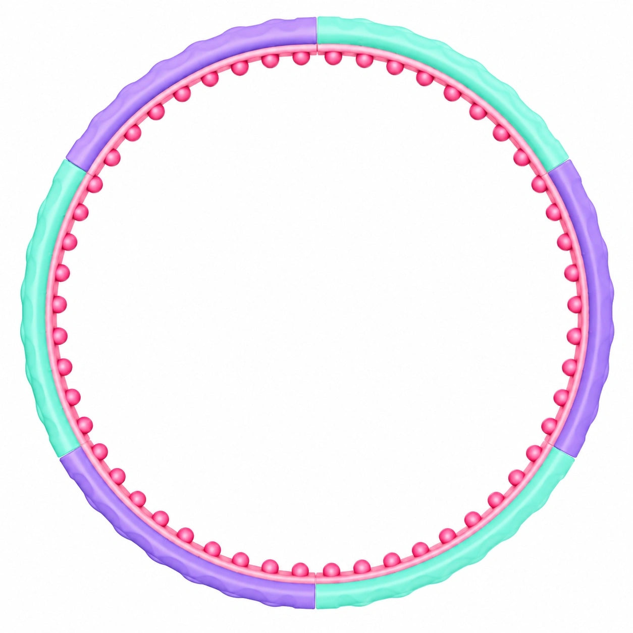 Massager Hula Hoop mit Magnetkugeln 100 cm Lila/Grün