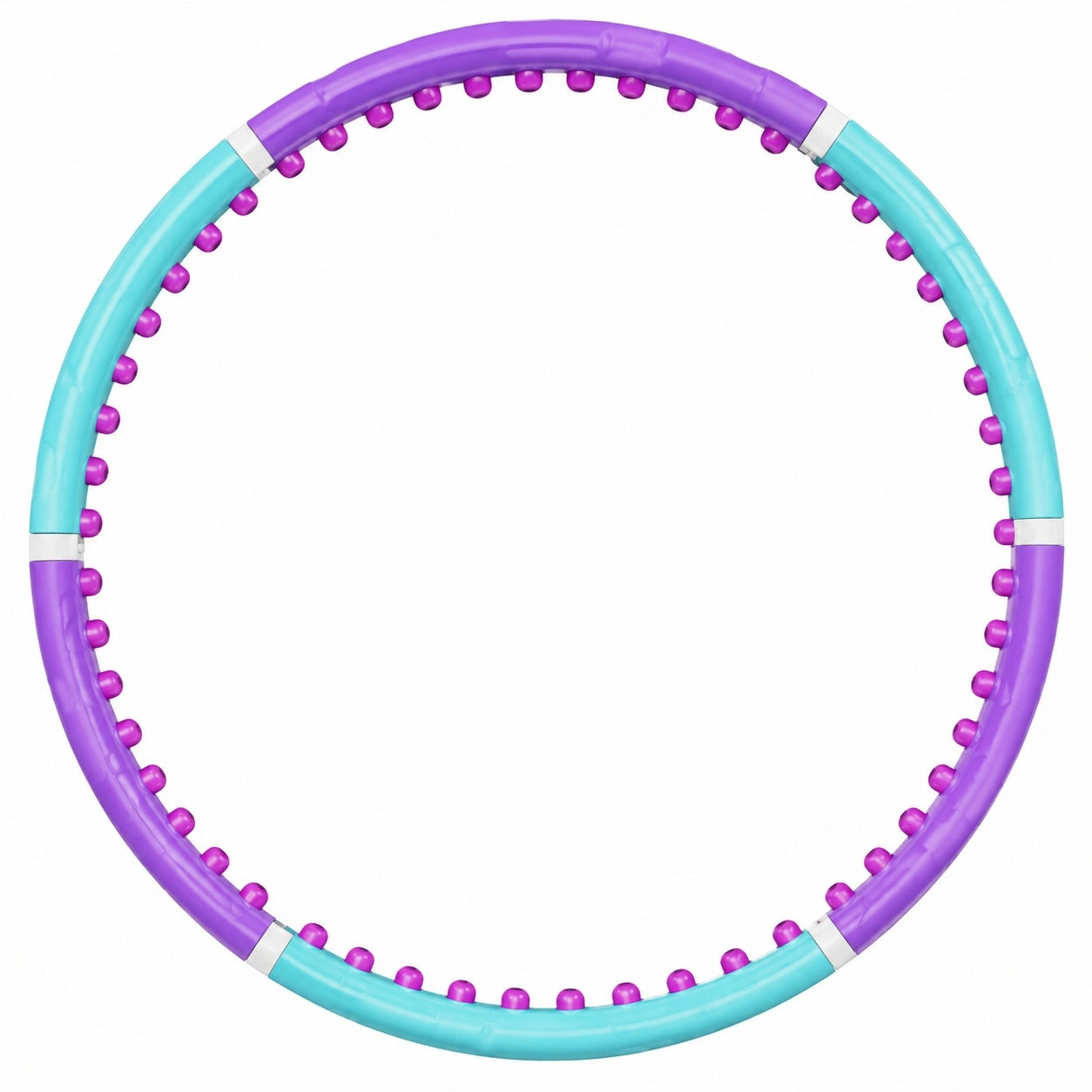 Fitness-Hula-Hoop mit Massagefunktion Lila/Türkis