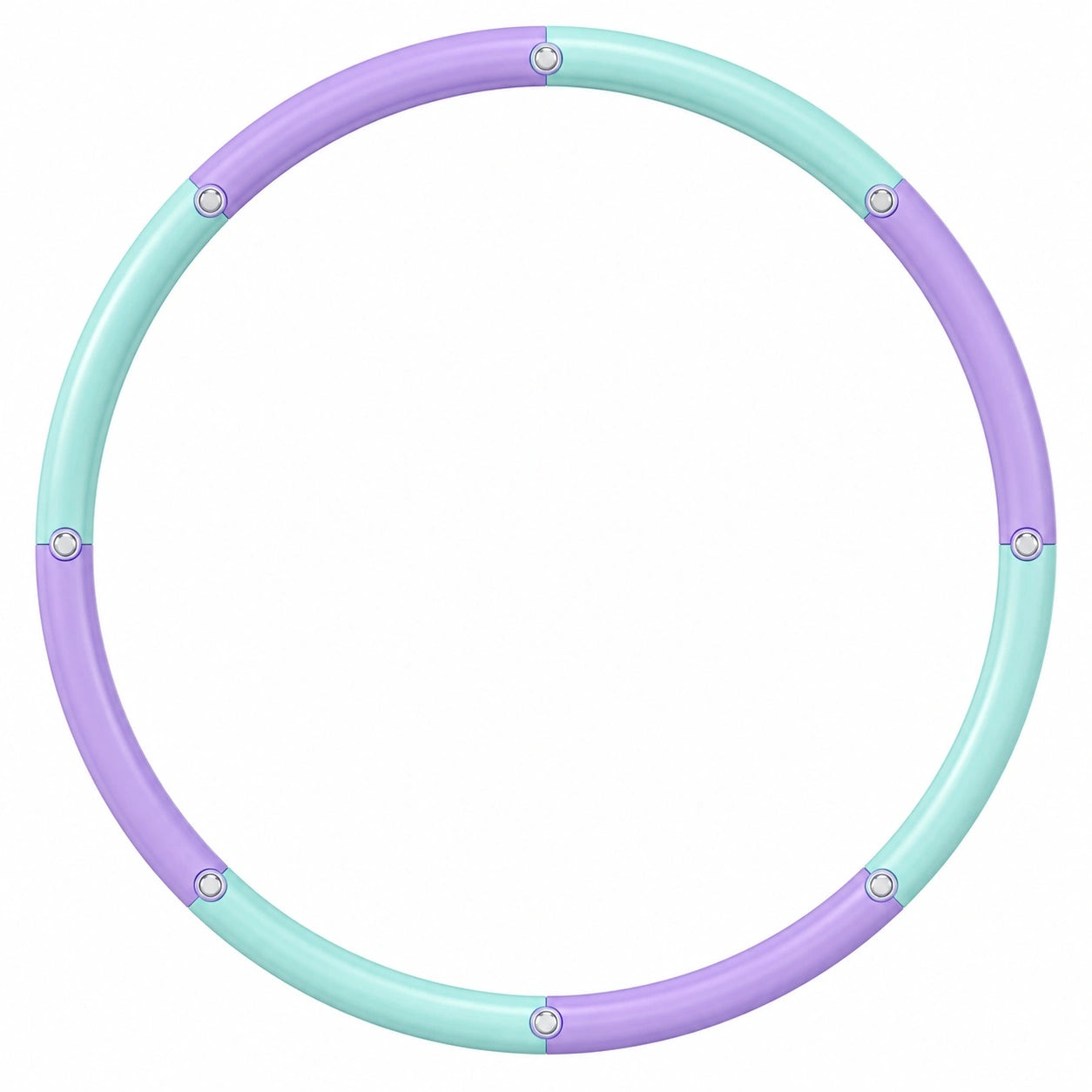 Hula-Hoop Fitness Reifen abnehmbar Ø95cm Lila/Türkis