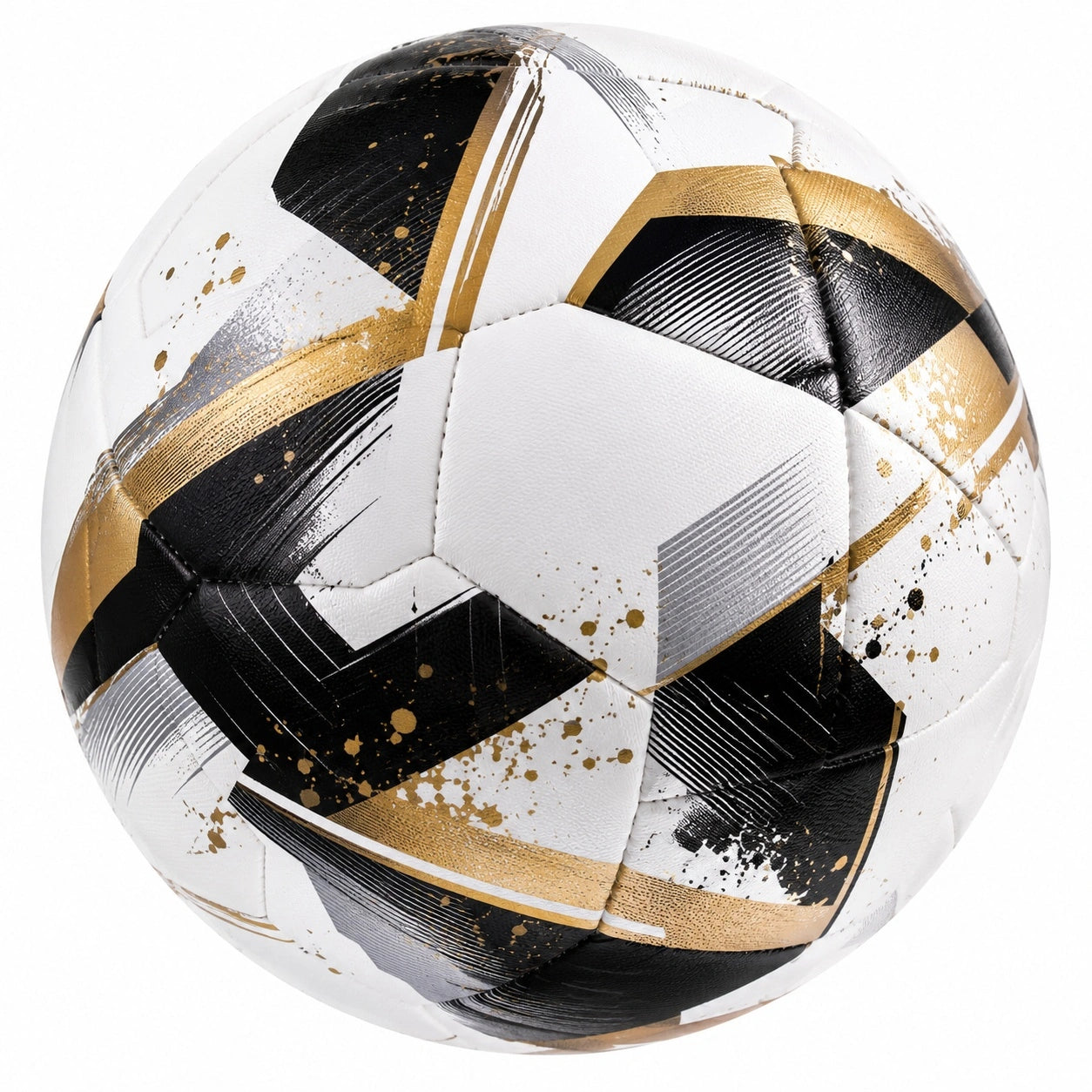 Fußball Weiß/Schwarz/Gold mit Sichtbarkeit und Präzision
