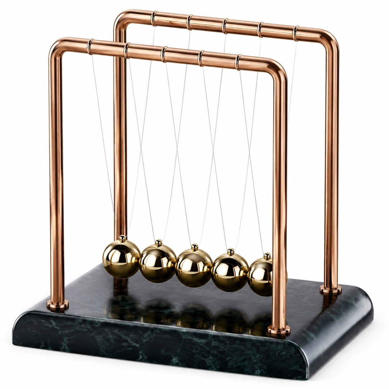 Newton Pendel Schreibtischdekoration Gold Kupfer Marmoroptik