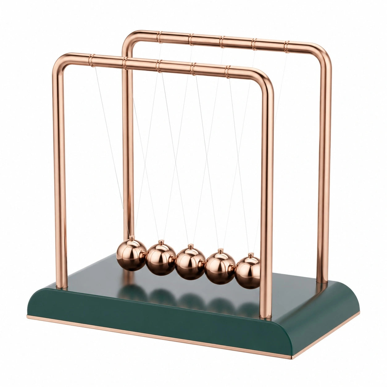 Newton Pendel Dekor für Schreibtisch 18 cm Grün Bronze