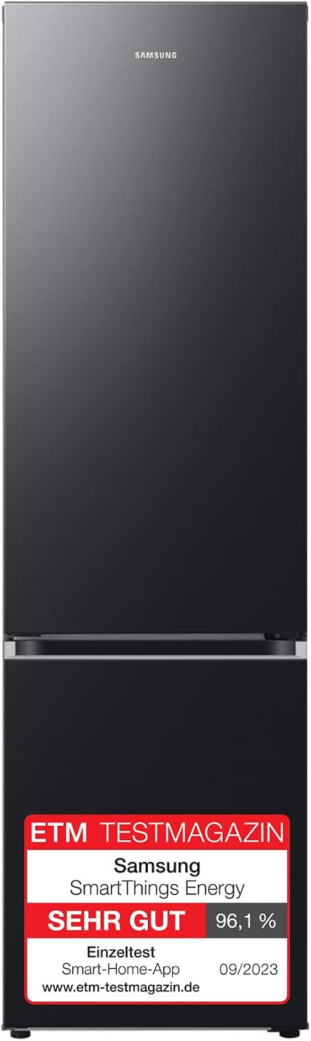 Samsung RB38C607AB1/EF Kühl-Gefrierkombination, 203 cm, 387 l, NoFrost, App-Steuerung, Inverter, Stauraum, AI-Kühlschrank mit Gefrierfach