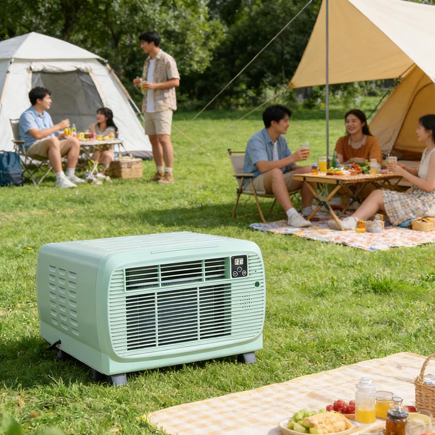 Klimaanlage, tragbar, 2200 BTU, schnelle Kühlung & Entfeuchtung, Entfeuchten
