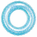 Aufblasbarer Glitzer-Schwimmreifen Blau 90 cm