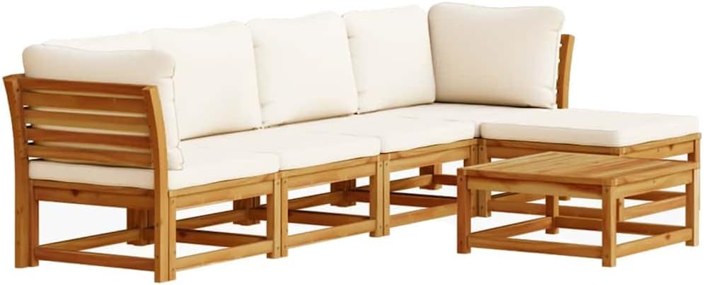 vidaXL Garten Lounge Set 6-TLG., Gartenmöbel, Massivholz Akazie