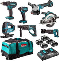 ENSEMBLE DE 7 MACHINES MAKITA (DDF482 + DTD152 + Bohrmaschine, DLX7013PT1