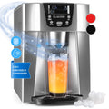 Klarstein Eiswürfelmaschine, 2 L Eiswürfelbereiter & Wasserspender, Eiswürfelmaschine für 12 kg Große und Kleine Eiswürfel, Schnelle Mini mit Alarm