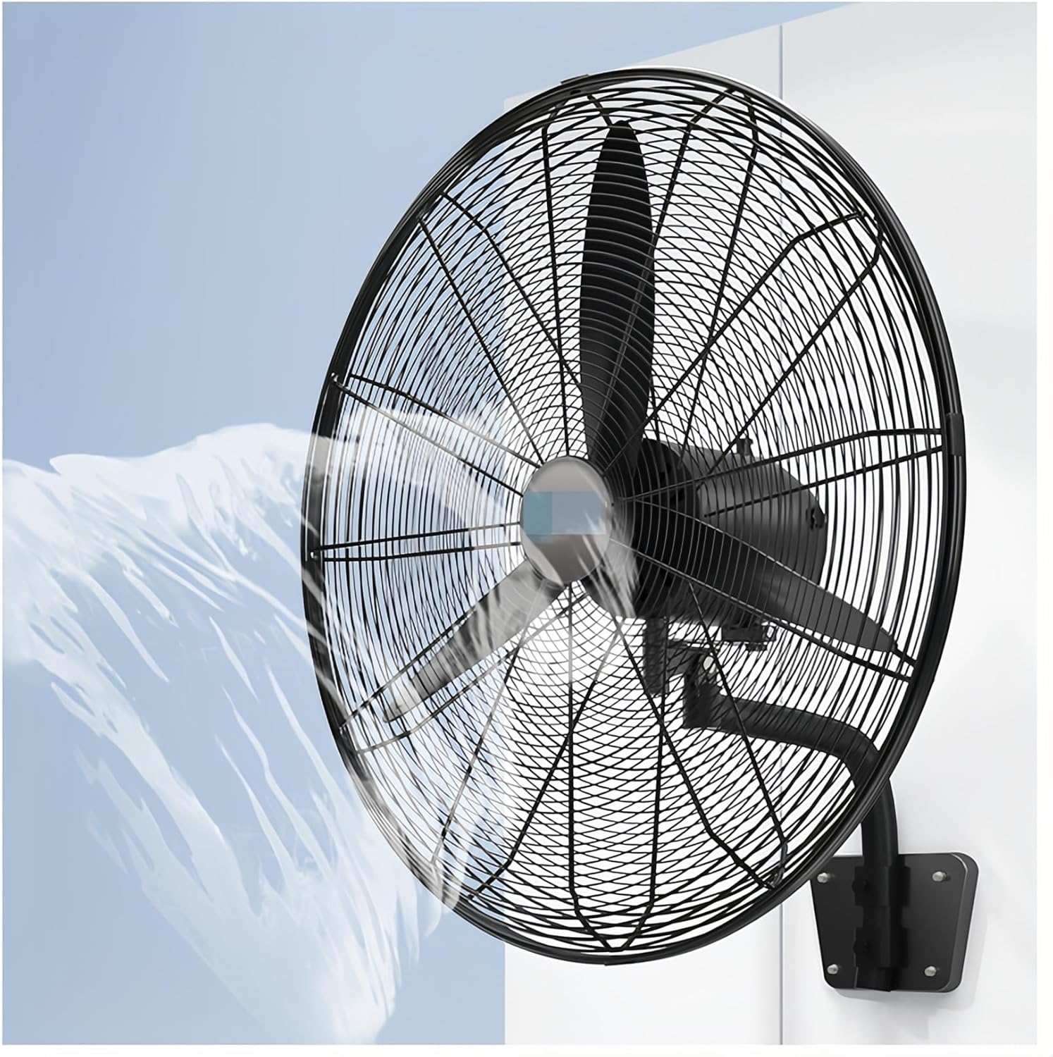 Wandventilator, Oszillation, Ganzmetallkonstruktion, Verstellbarem Winkel Und Neigungswinkel