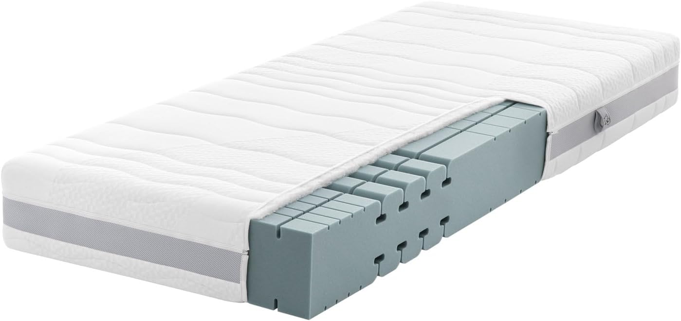 Ravensberger Matratzen Komfort-MED, H3 RG 50 (80-120 kg), 90 × 200 cm, 7 cm Klimaband bietet Ergänzung, 7 Zonen