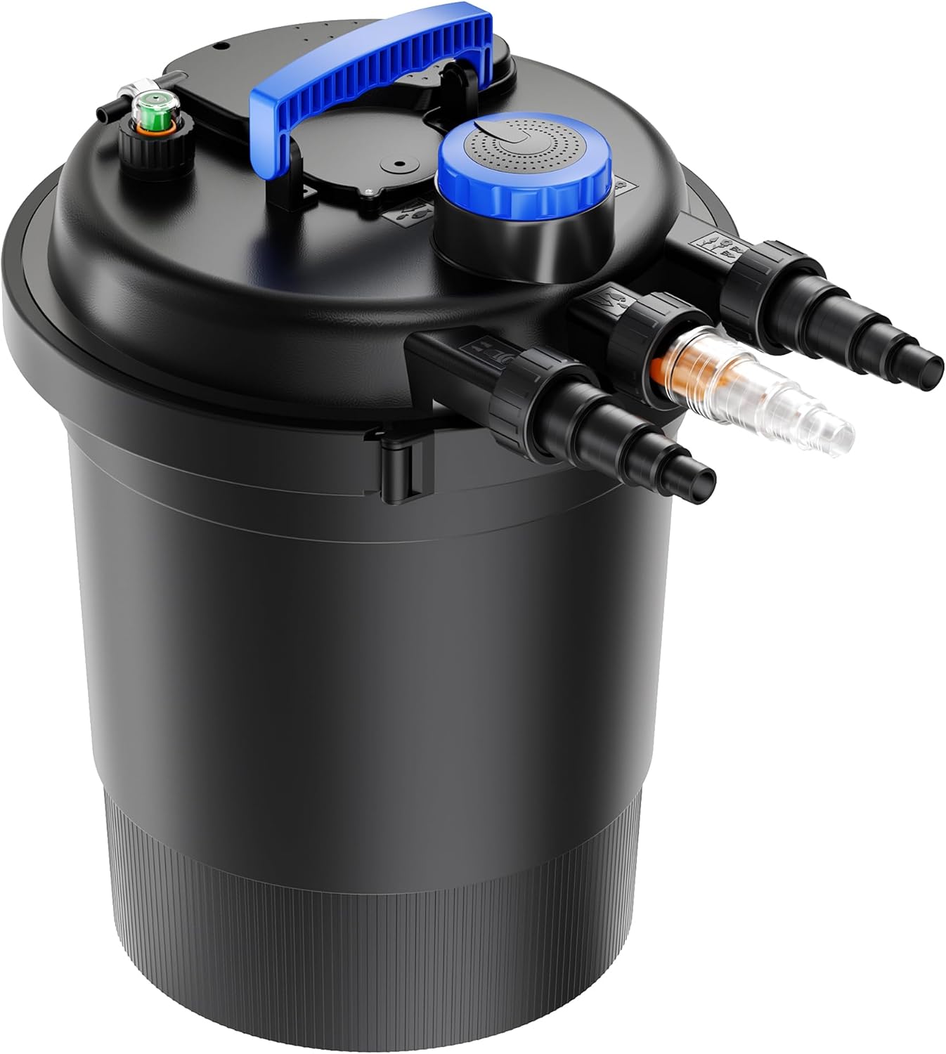 Wiltec CPF-250 Druckteichfilter 10.000 l/h, 11 W UVC Einheit, Teichdruckfilter für Teiche bis 10.000 Liter
