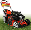 HECHT 5-IN-1 Benzin Rasenmäher, 4 Takt Motor 4,0 kW (5,5 PS), 51 cm Schnittbreite, 65 l Fangkorb