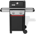 Weber Spirit E-210 Gasgrill, Grillfläche 51 × 46 cm, Schwarz/Silber (1500838), 2 Brenner, 2 Räder