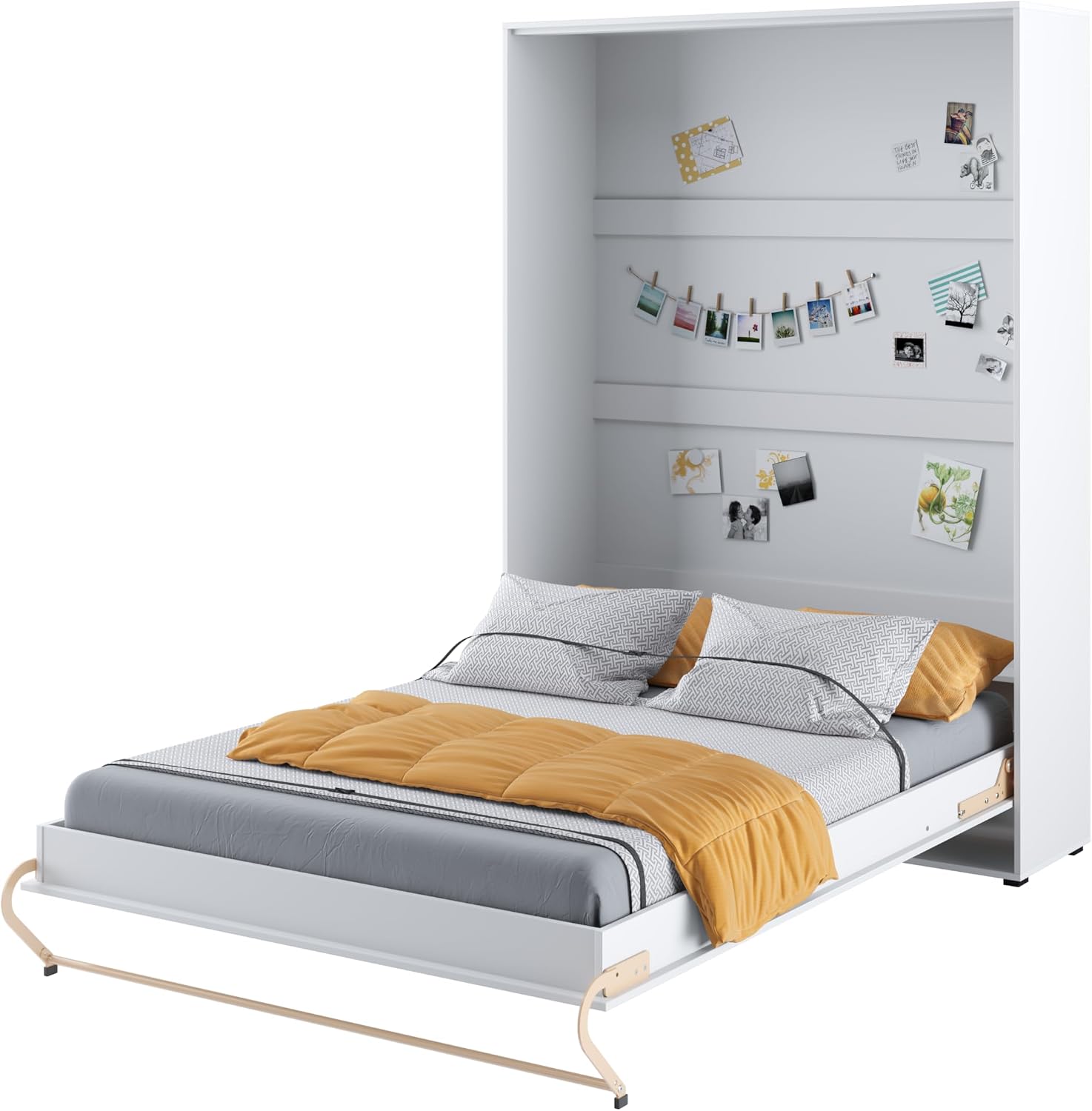 Homlando Lenart Schrankbett, Wandbett Concept Pro CP01 140 × 200 cm, 18 cm, Schrankklappbett Vertikal, Schrank mit integriertem Klappbett