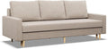 Mebligo - Sofa, 3 Sitzer 212 cm Breit, Stauraum, Ausziehbares Couch Auf Holzfüßen