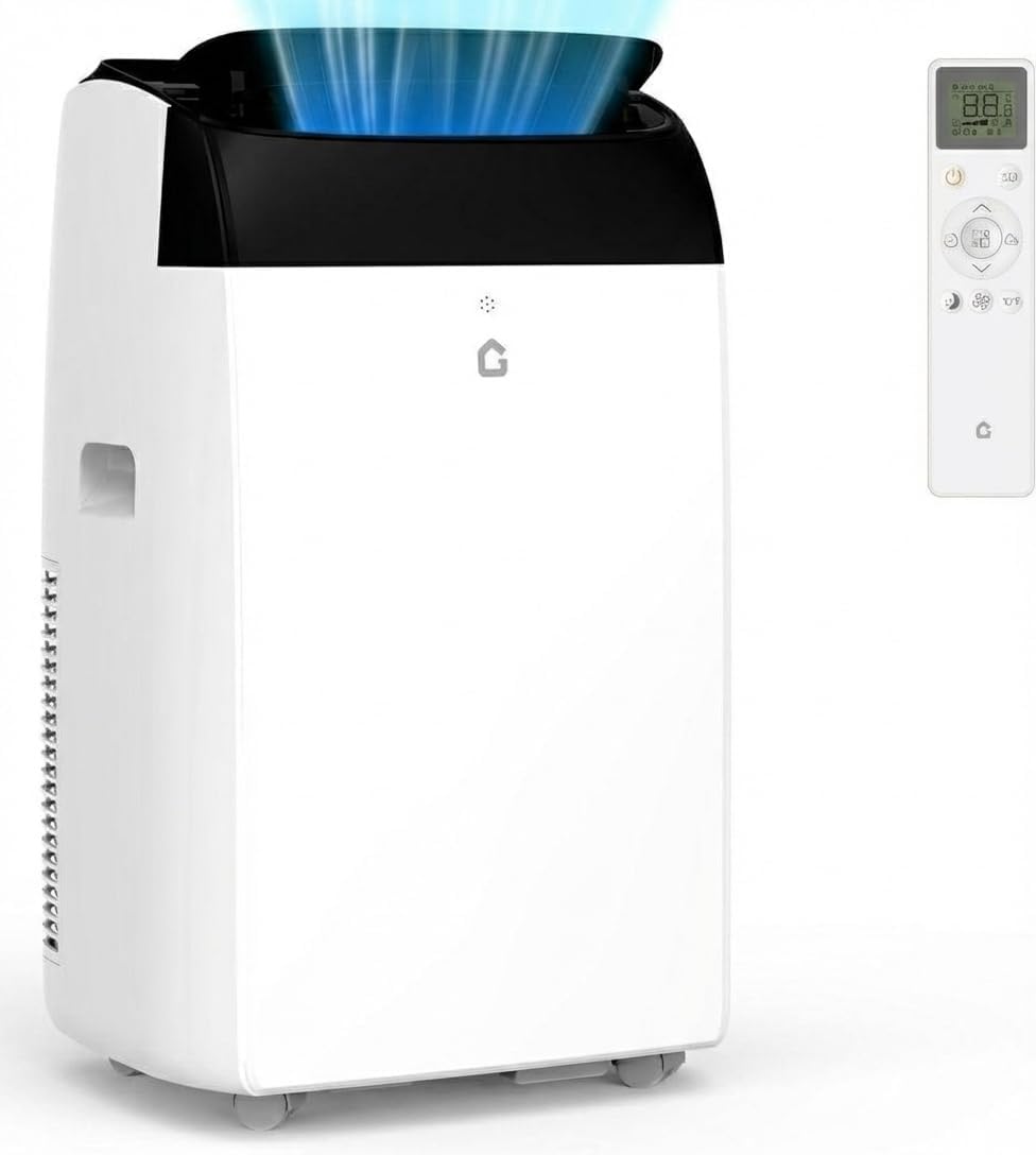 Klimaanlage, tragbar, 000 BTU, 52 dB, 30 l, LED-Display, 24-Stunden-Timer, Fernbedienung, Kühlung, Entfeuchtung, Gas R290, Entfeuchten, Filter