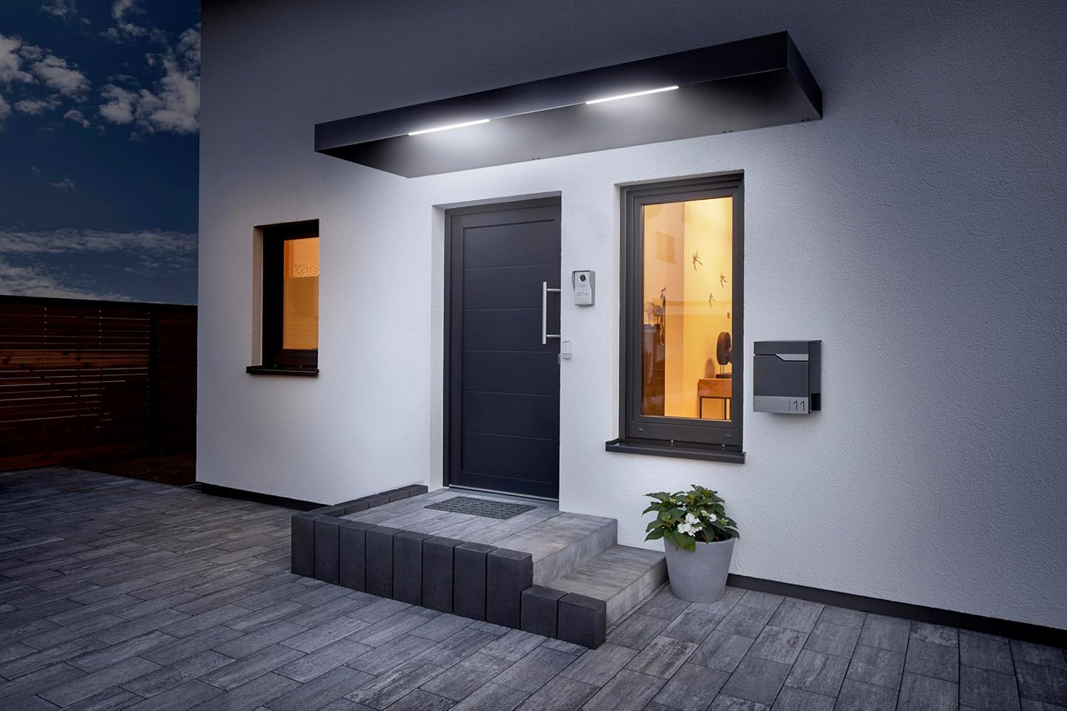 Gutta Rechteckvordach BS 250 Anthrazit Tisch, Maße: 250 × 90 × 15,5 cm (BxTxH), gezielter Kondenswasserabführung